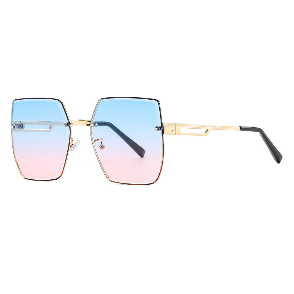 Frameless Cut-Edge Gradient Sunglasses