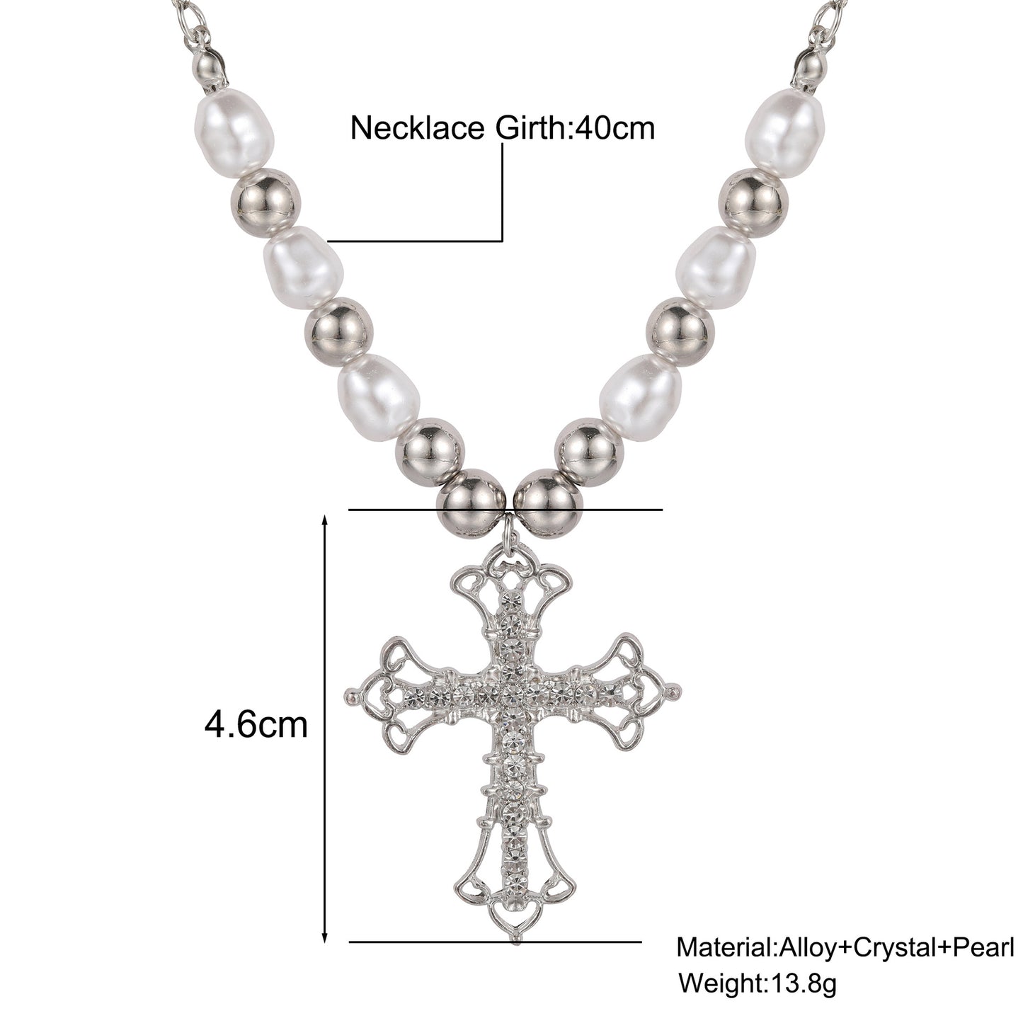 Cross pendant clavicle necklace