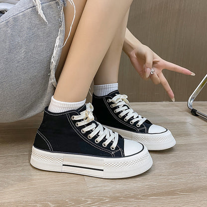 Women's high top canvas shoes