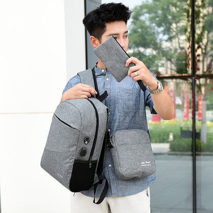 Backpack business three-piece fashion