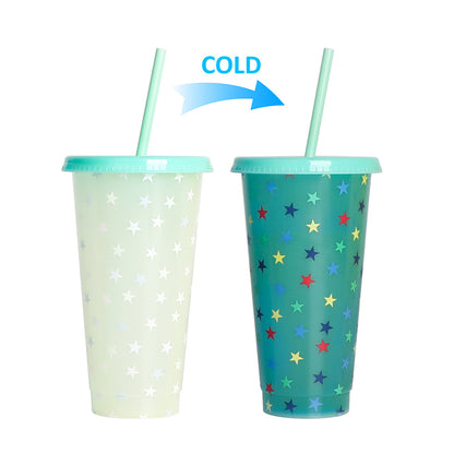 710Ml temperature-sensitive plastic color-changing cup