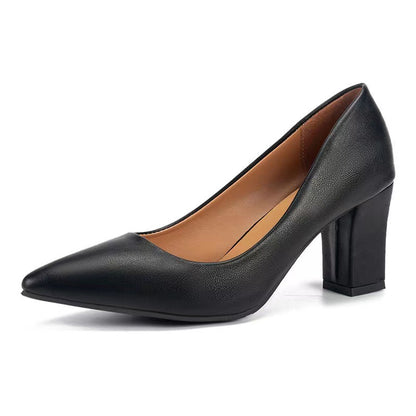 Fashion single shoes women's thick heel