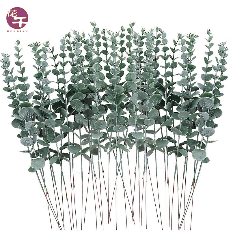 Simulation green plant eucalyptus leaves