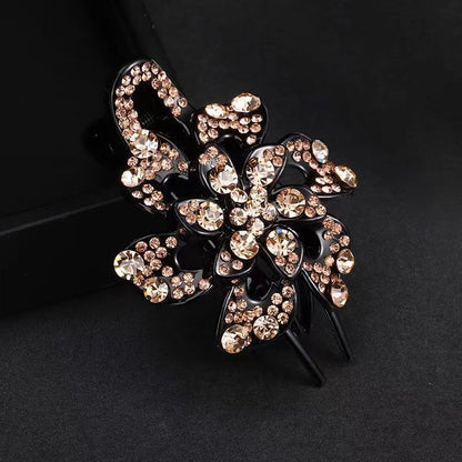 Elegant women's disc hair grab clip flower headdress