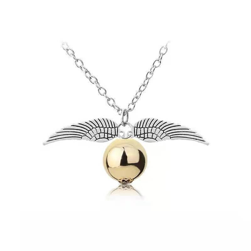 Gold Snitch Necklace Alloy Pendant