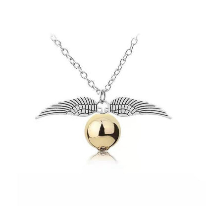 Gold Snitch Necklace Alloy Pendant