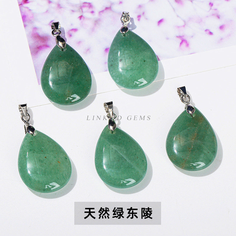 18 * 25 natural stone crystal jade water drop pendant