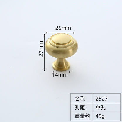 Round single hole cabinet door furniture handle