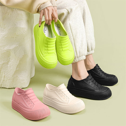 Height-increasing rain shoes for women