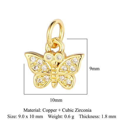 Zircon Sun Star Moon Bee Butterfly Pendant