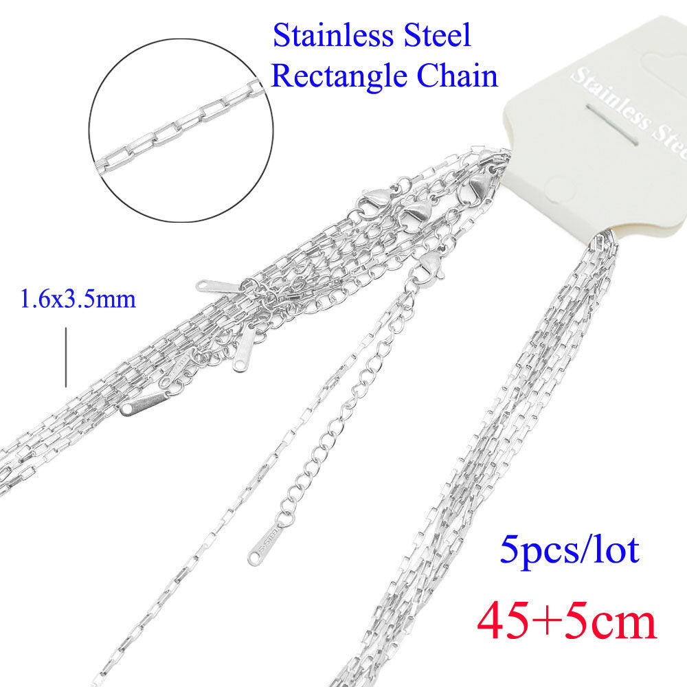 5 pcs/pack cross chain stainless steel DIY