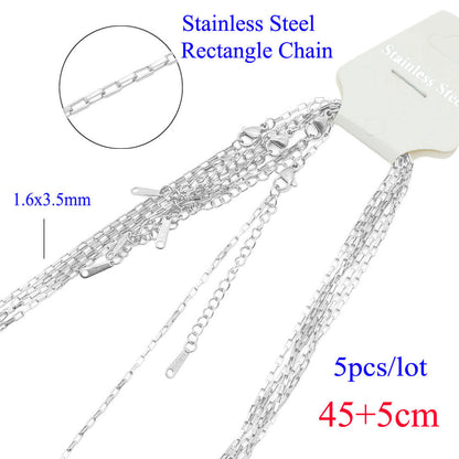 5 pcs/pack cross chain stainless steel DIY