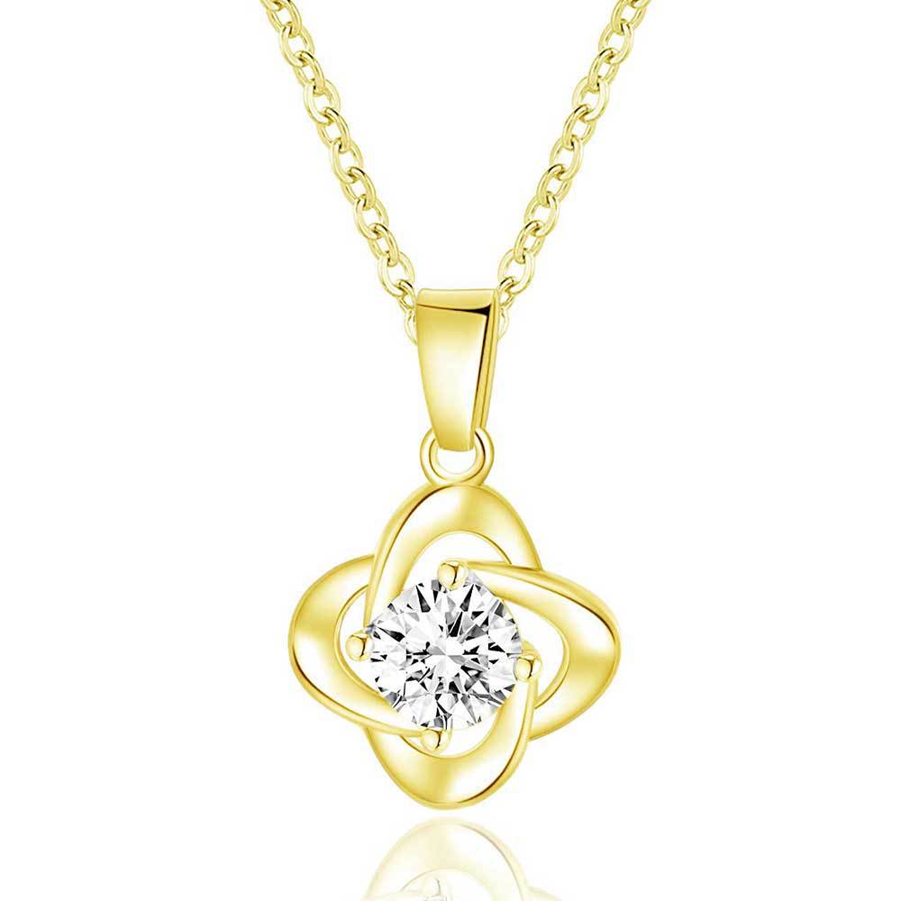 14K Gold Lucky Clover Necklace