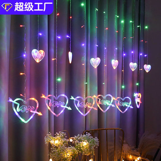 Love light string icicle light colored light led wholesale