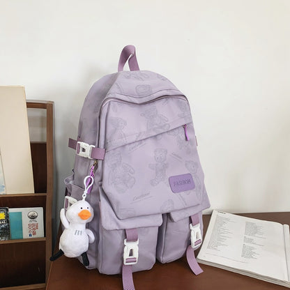 Nylon water-repellent backpack for junior high school students