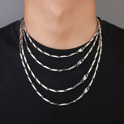 fashion Stainless steel bamboo chain jewelry collarbone chain