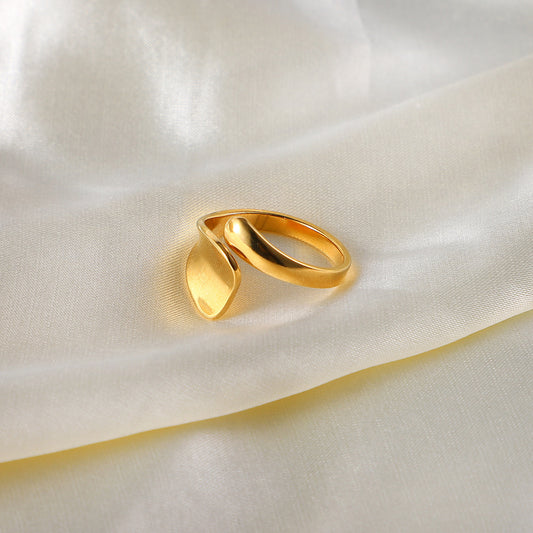 18K gold-plated special-shaped open ring