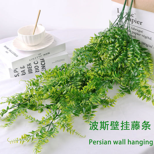 Simulation rattan green plant Persian grass wall hanging flower