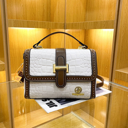 Crocodile pattern square bag