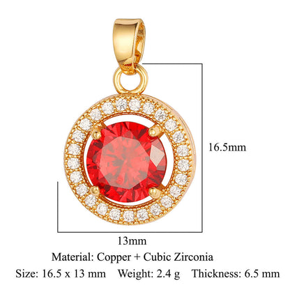 Heart-shaped wings square round zircon pendant.