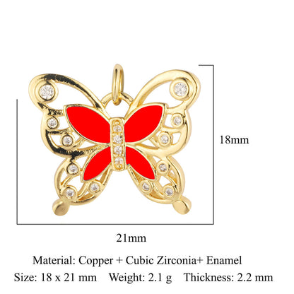 Dragonfly Elephant Dinosaur Copper Zircon Pendant