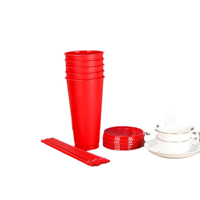 710Ml Big Red Straw Cup