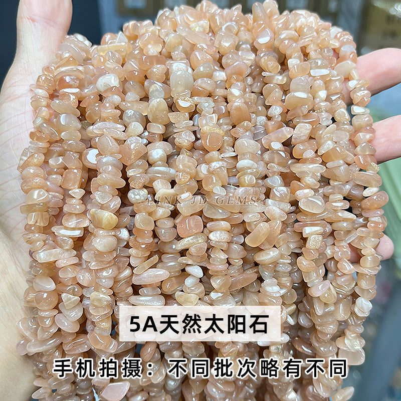 5A natural sunstone gravel loose beads