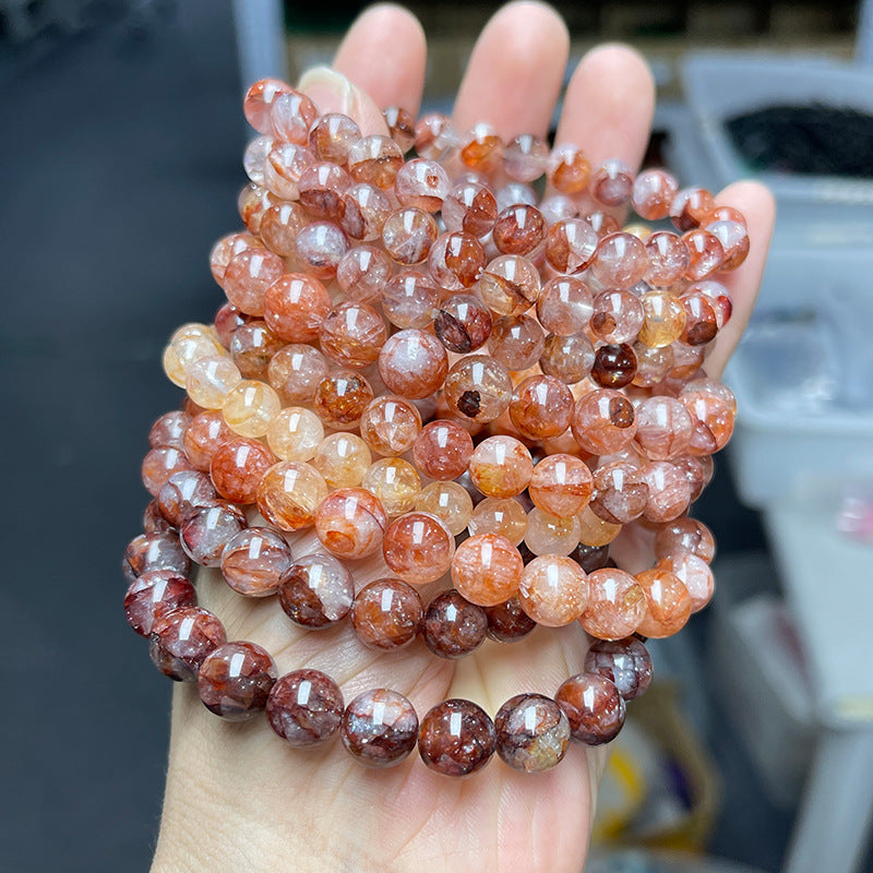 Natural cow blood red glue flower bracelet