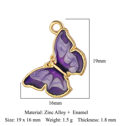 5 pcs/pack butterfly sun alloy pendant