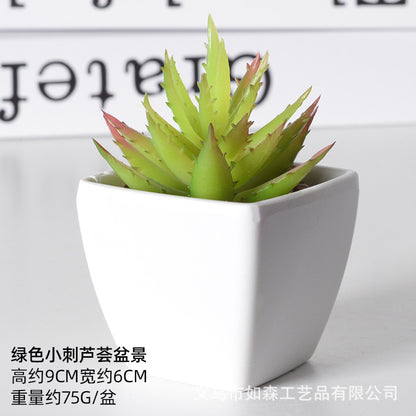 Simulation of succulent plastic bonsai artificial flowers combination