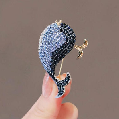 Cute Blue Whale Brooch