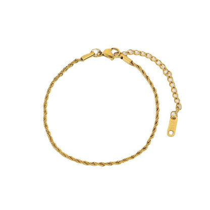 Gold rope twist bracelet