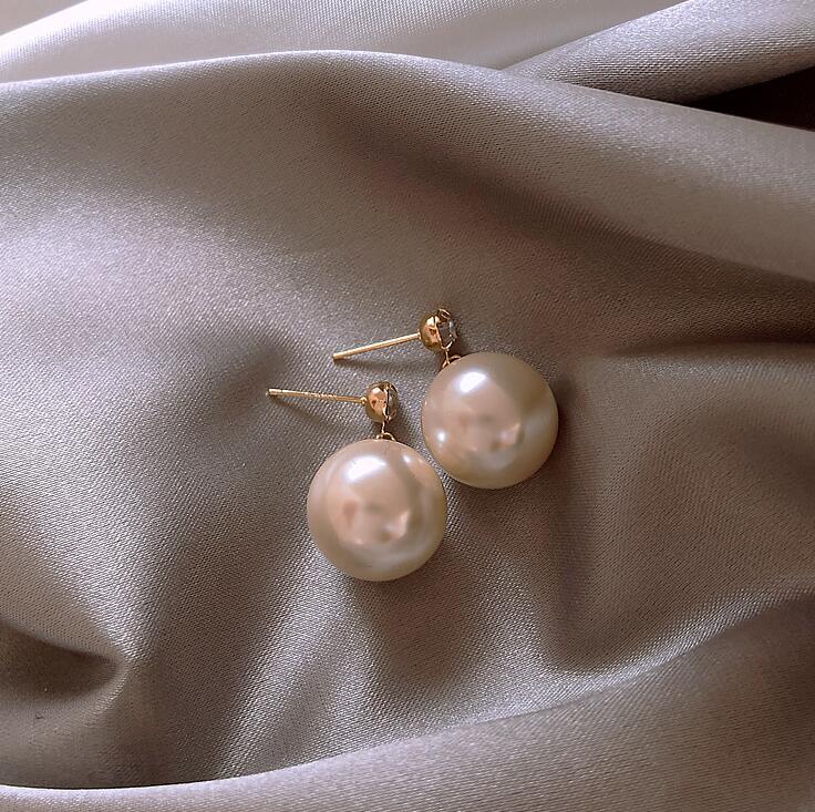 Pearl Earrings Women's 925 Silver Needle