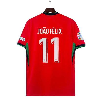 24 Euro Portugal Home Away 7 Ronaldo 11 F¨¦lix Short Sleeve