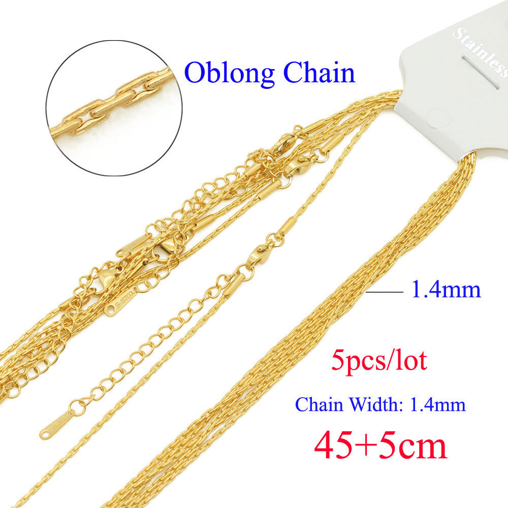 5 pcs/pack cross chain stainless steel DIY