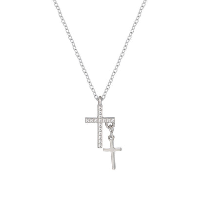 Metal chain necklace size cross necklace