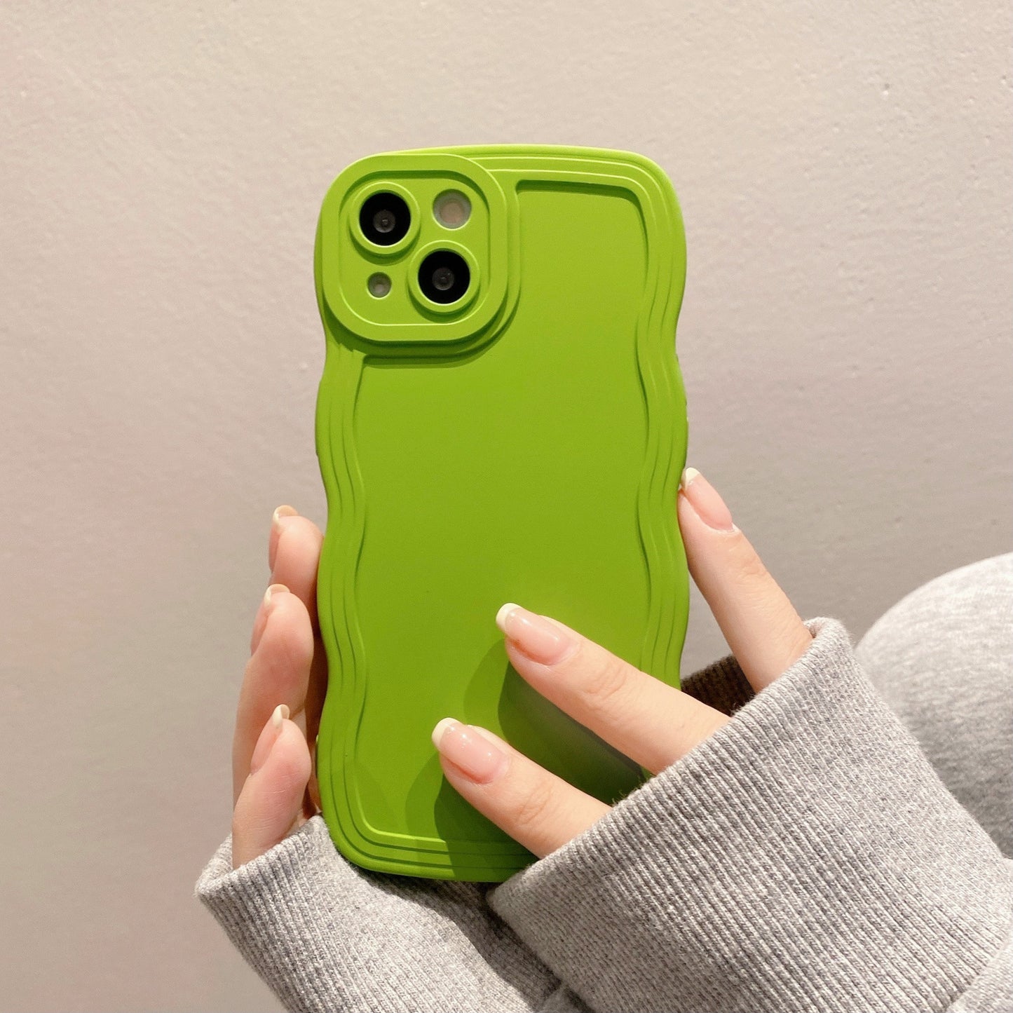 Apple 14 Mustard Green Wave iPhone 13 Soft Case