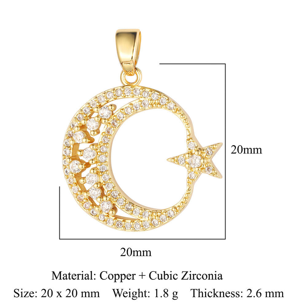 Butterfly Eye Sun Copper Zircon Pendant