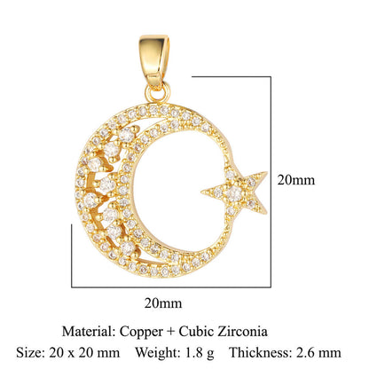 Butterfly Eye Sun Copper Zircon Pendant