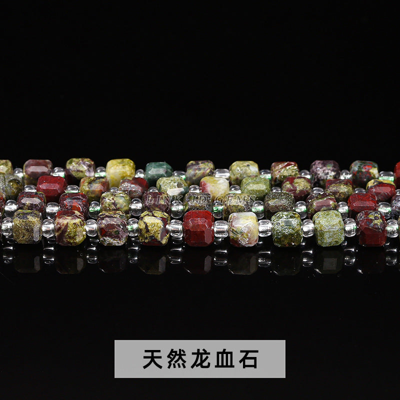 6/8Mm crystal agate jade cube loose beads