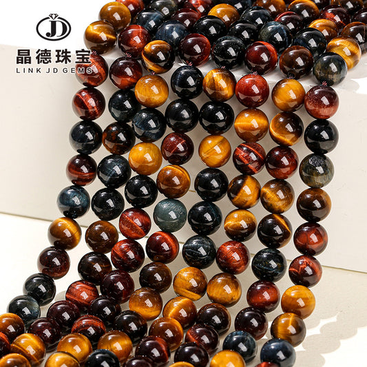 Tiger's eye stone loose beads jewelry accessories DIY