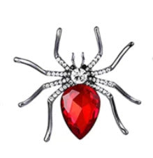 Rhinestone Spider Pin