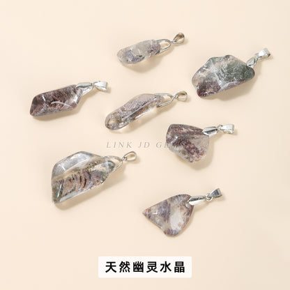 Crystal irregular rough stone pendant