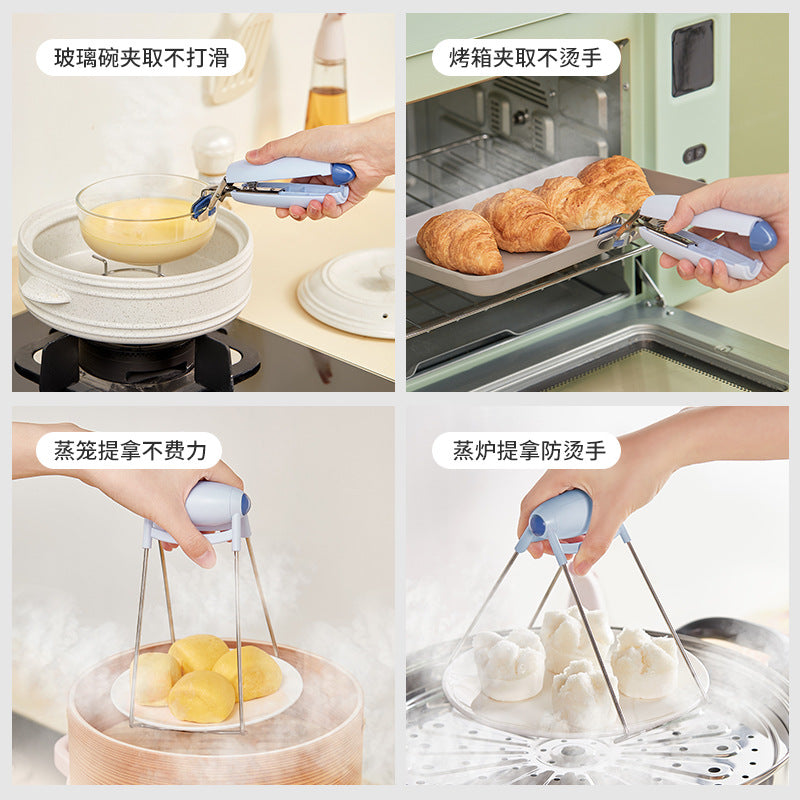 Heat-resistant bowl tongs