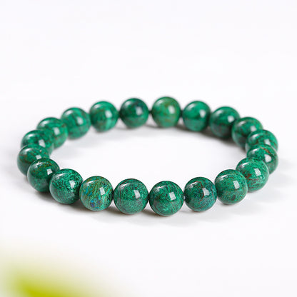 Pulsera de piedra fénix verde natural. 