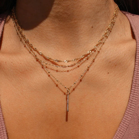 Personalized multi-layered necklace