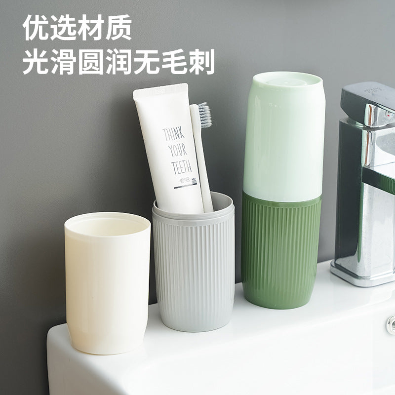 Portable Travel Toothbrush and Mouthwash Cup Set