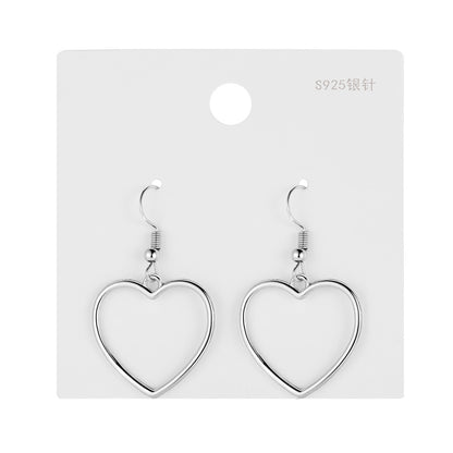 Hollow Geometric Sweet Heart Earrings