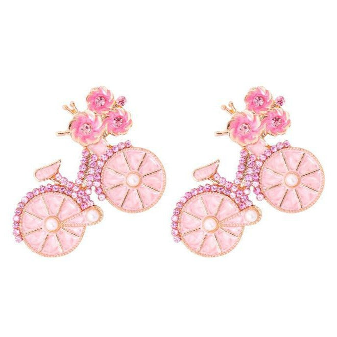 New pink bicycle brooch