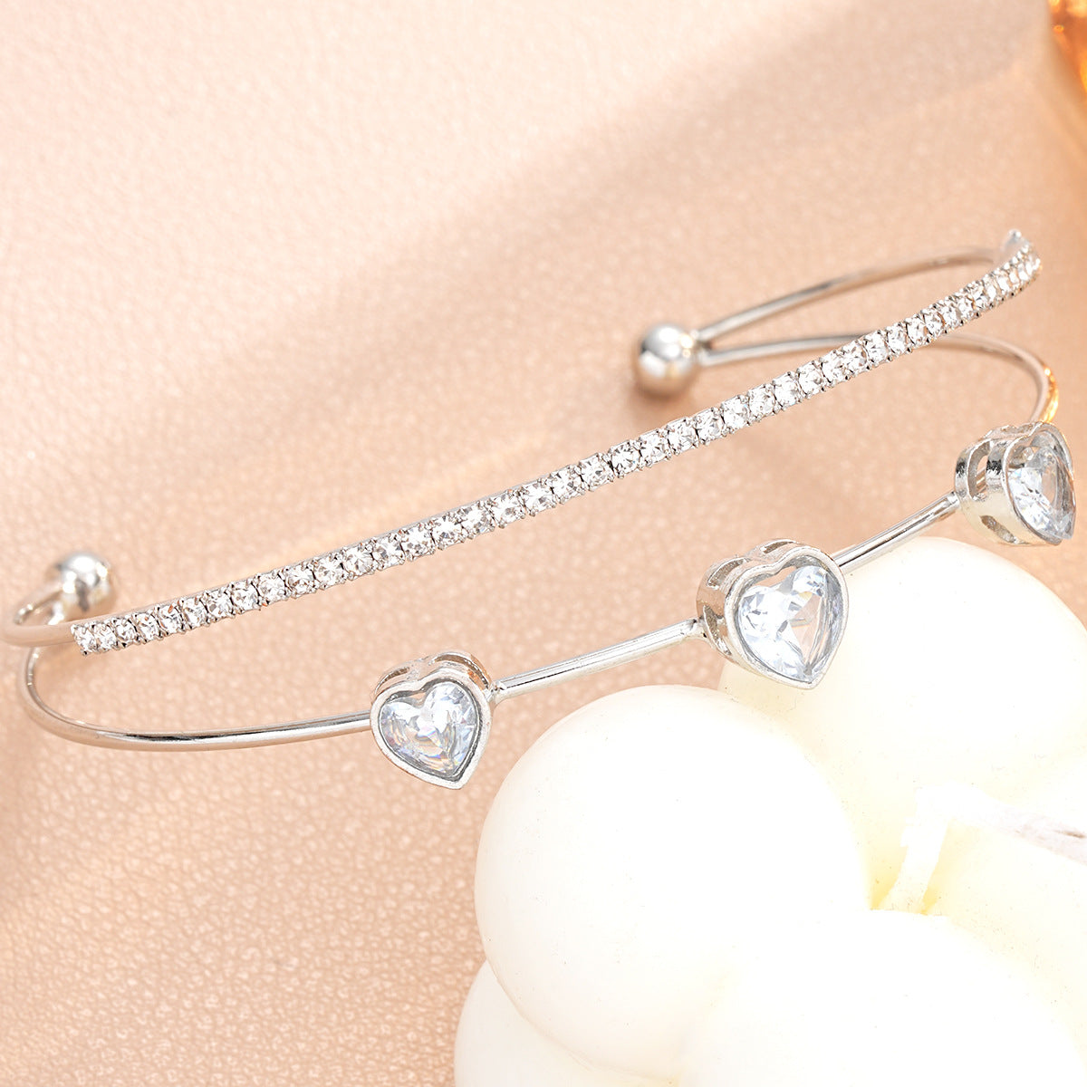 Heart zircon bracelet